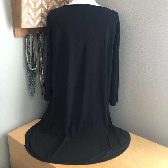 Chico's Jersey Knit Tunic Top - size 2 or L or 12 / 14 - Picture 3 of 7